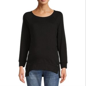 Time and Tru • Black• Side Snap • Maternity Sweatshirt
